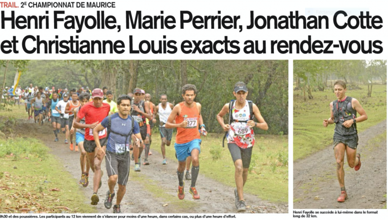 Henri Fayolle Mauritian Trail Running Championship Victory