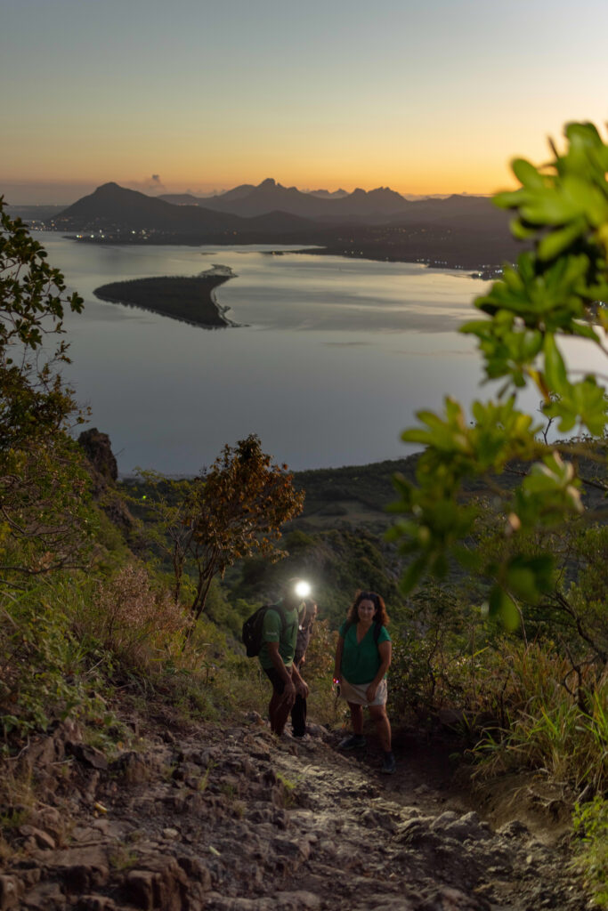 sunrise hike at le morne brabant