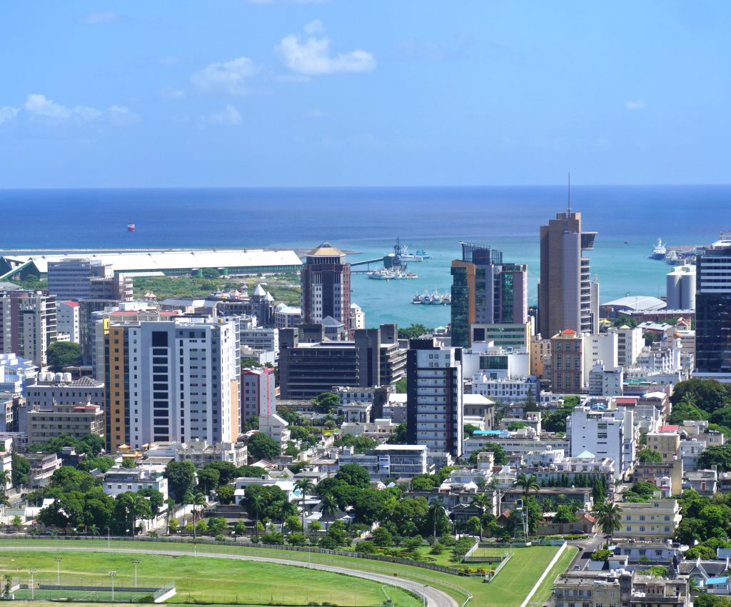 Aerial Panorama Of Port Louis Mauritius Skyline