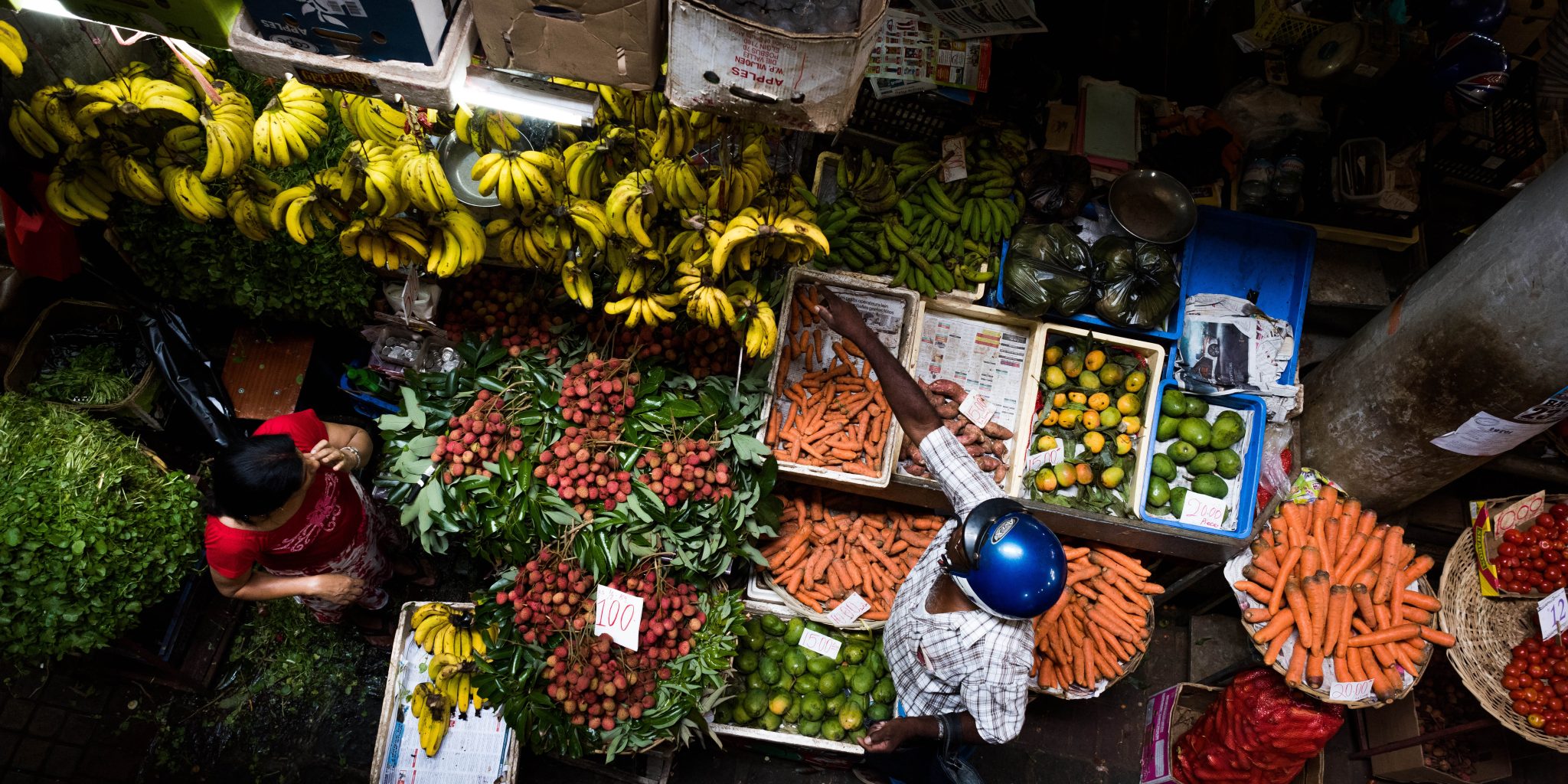 View Of Market Stall.